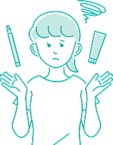 セルフホワイトニングでは白さに満足できない方のイラストイメージ