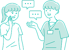 専門の歯科医院と安心・安全に施術を行いたい方のイラストイメージ